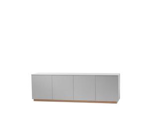 A2 Aparador Beam Gris claro. base de roble aceitado blanco