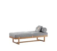 A2 Diván Stay Tela gris. estructura de roble aceitado