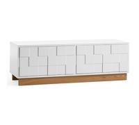 A2 Mueble TV Collect 2010 Blanco - base de roble