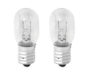 A2ZWORLD 2 bombillas para frigorífico E14 15 W 230 V, repuesto de luces halógenas para frigorífico, 2800 K, 80 lm, con cristal transparente