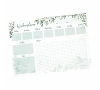A3 - Vade de escritorio con planificador semanal, 50 hojas, color verde