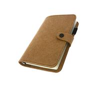 A6/ A5 Carpeta de Archivos de Carpeta de Anillas Redonda con Cubierta de Fieltro de 6 Agujeros para Protectores de Hojas Sueltas/Cubierta de Carpeta, Brick Brown, A6 Mini Set