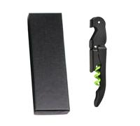 AAABOX Sacacorchos Profesional Sommelier de Doble Palanca，3 en 1 Abridor de Vino con Espiral de Acero Inoxidable,Wine Opener con Caja de Regalo(Verde y Negro)