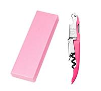 AAABOX Sacacorchos Profesional Sommelier Rosa con Caja de Regalo | 3 en 1, Doble Palanca, Cortador de Película Agudo, Tornillo Robusto, Acero Inoxidable
