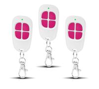 AAM0049 - Mando a distancia para puerta y garaje (compatible con SCS Sentinel, 433,92 MHz, 4 canales, código secreto, giro y alcance largo, color rosa