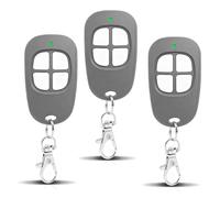 AAM0049 - Mando a distancia para puerta y garaje (compatible con SCS Sentinel, 433,92 MHz, 4 canales, código secreto, giro y alcance largo, color gris