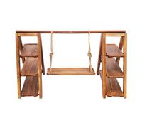 Aangeebone Soporte para tartas de madera, 3 pisos, madera maciza natural, soporte para tartas de boda, 3 pisos, extraíble, rústico, para cumpleaños, baby shower, postre