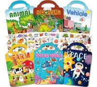 Aannanl 6 Libro Pegatinas Infantiles Reutilizables 2 3 Años,Regalos Niños