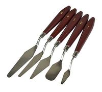 AB Tools-Toolzone 5pc Oil Acrylic Painting Paint Pallette Knife Set Flexible Artist Spatula Knives