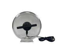 Abanico de Holograma, Ventilador Holográfico 3D De 10 Cm/4,1 Pulgadas con Cubierta Transparente, Adorno, Máquina Publicitaria Holográfica De 128 LED For Navidad Y Halloween,para Empresas, Fiestas, et
