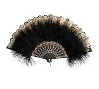 Abanico de Mano Plegable, 1 Piezas Abanicos Plegables Negros, Abanico Pequeño Portátiles, para Abanico de Boda, Baile, Verano, Decoración de Pared abanico abanico pequeño abanico negro