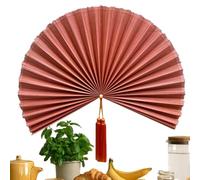 Abanico decorativo de pared | Decoración plegable y colgante de 102 cm | con borlas y abanicos plegables decorativos | para sala de estar, dormitorio, dormitorio, oficina, hotel, restaurante