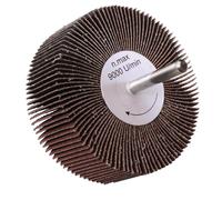 Abanico lija grano 40 medida ø 80 x 40 mm. disco abrasivo laminas, ruedas mil hojas, ruedas abrasivas,lijado,desbaste,pulir