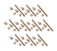 Abaodam 10 Piezas Perno de Tracción de Inglete de Unión, Sujetadores del Marco Cama, Hierro Dorado, Fácil Instalación, para Encimeras y Bloques de Carnicero