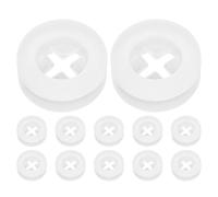 Abaodam 12 Unidades Tapón de Silicona para Pajita y Tapa de Lata, Blanco, | Ajuste Firme y Ligero, Diseño en Cruz Portátil, para Orificio de Pajita y Cubierta de Bebidas