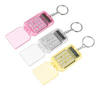 Abaodam 3 Piezas Calculadora de Bolsillo Mini con Llavero, Calculadora Electrónica Portátil de Plástico, Pantalla Clara Consumo, Estudiantes, Escuela y Hogar