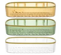 Abaodam 3 Piezas Estante de Baño Pet Adhesivo de Pared para Ducha y Lavabo | Organizador Moderno y Elegante, Drenaje Rápido, para Esponjas y Tubos de Limpieza, Instalación sin Perforaciones