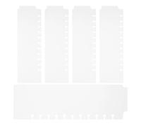 Abaodam 5 Piezas Separadores de Plástico Transparentes para Cuadernos Tamaño Mini, Divisores de Índice para Hojas Sueltas, Marcadores Organizadores para Oficina y Escuela