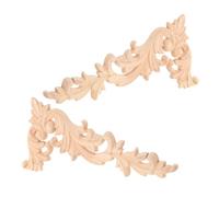Abaodam Aplique Decorativo de Madera Decoración de Muebles y Manualidades Incrustaciones de Madera 2 Piezas Decoración de Muebles Hogar, para Ventanas y Espejos