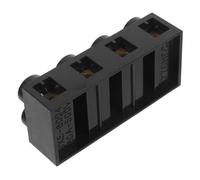 Abaodam Bloque de Terminales de 4 Posiciones Jx5-6004 Conector de Tornillo Negro, Material PC y Cobre, Soporte de Potencia Pesada para Proyectos de Cableado Industrial