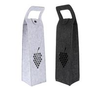 Abaodam Bolsas de Vino Portátiles de Fieltro Diseño de Asa y Hebilla, Absorben la Humedad y Son Fáciles de Transportar, Ideales para Cenas y Cumpleaños, Pack de 2 Unidades