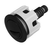 Abaodam Botón Pulsador de Inodoro Negro Redondo ABS de Doble Descarga | Montaje Superior, para Tapa del Tanque y Orificio de Cisterna, Acabado Mate Negro, Renovación de Baño
