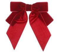 Abaodam Broche de Lazo de Terciopelo Rojo Doble Capa para Mujer, Estilo Minimalista y Moda, Versátil para Fiestas y Ocasiones Obsequios