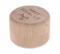 Abaodam Caja de Madera para Recuerdos Caja de Almacenamiento para Dientes y Cabello para Registro de Nacimiento Color Natural