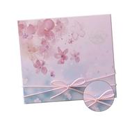 Abaodam Caja de Obsequio Sakura Rosa para San Valentín, 25x18x8 Cm, Juego Bolsa de Papel para Bodas y Cumpleaños, Estuche Decorativo para Embalaje de Regalos y Festivales