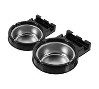 Abaodam Cenicero de Pared de Acero Inoxidable Negro Adhesivo, 2 Unidades, Diseño Compacto para Eliminación de Colillas, Adecuado para Baño y Oficina