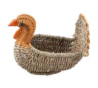 Abaodam Cesta de Almacenamiento Hogar, Abierta, Rústica, de Ratán | Diseño Tejido Madera, Forma de Pollo, Portátil, para Correo y Toallas de Mano Estilo Aleatorio