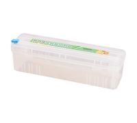 Abaodam Cortador de Película Deslizable para Envases Alimenticios Dispensador de Film Transparente con Cuchilla Oculta Corte Limpio Rebabas para Uso Doméstico