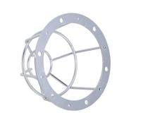 Abaodam Cubierta Protectora de Alarma para Detector de Techo y Detector de Incendios, Jaula Metálica de Aluminio Plata, Anticolisión Prueba de Explosión, Diámetro Interior 75mm,