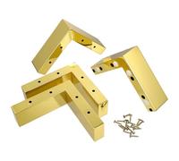 Abaodam Elevador de Altura para Muebles de Hierro Dorado Patas Regulables para Sofás y Escritorios, Protege Suelos de Madera y Soporta Buena Carga en Sala y Estudio