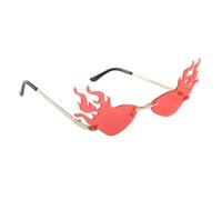 Abaodam Gafas de Sol Forma de Llama, Lente Roja, Accesorio Fotográfico para Fiesta, Gafas Divertidas para Eventos y Disfraces, Diseño Ligero y Resistente, Adecuado para Celebraciones