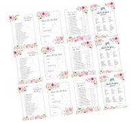 Abaodam Juego de 48 Tarjetas de Preguntas para Boda y Despedida de Soltera, Papel Diseño Delicado y Elegante, Fácil de Escribir Entretenimiento en Fiestas