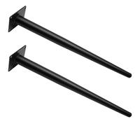 Abaodam Patas Cónicas para Sofá y Escritorio 50 CM Metal Mate Negro 2 Unidades Soporte Resistente para Uso en Hogar y Oficina