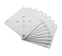 Abaodam Placa de Fijación para Patas de Muebles 8 Piezas 10x10 Cm Grosor 1,5 Mm Metal Reforzado 5 Orificios, Conectores Resistentes para Reparación y Montaje de Sofás y Mesas Hogar