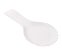 Abaodam Reposacucharas Estabilidad Blanco Práctico de Cerámica Soporte para Cuchara de Cena Fácil de Limpiar Sostiene Utensilios para de Mesa