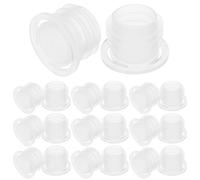 Abaodam Tapas de Botellas de Plástico PE Blanco 100 Reutilizables Diseño y Cierre Hermético para Uso en Cocina y Bebidas