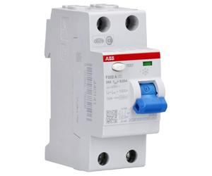 ABB 2CSF202101R1250 - Disyuntor diferencial (2 polos, 25 A, 0.03 A, 230 V) | Interruptor FI para montaje en carril - Protección fiable contra incendios gracias a la corriente diferencial de 0,03 A
