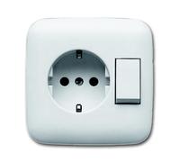 ABB Interruptor Combinado Busch-Jaeger Enchufe Incorporado Blanco - 2CKA001611A0169