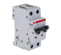 ABB S202-K20 Disyuntor en miniatura, 2 polos, tipo K, capacidad de rotura 6/10kA, corriente de 20 amperios (2CDS252001R0487)