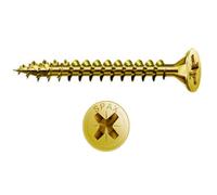 ABC SPAX-S Tornillo Rosca Madera Cabeza Plana Pozidriv Yellow 2.5x45mm (Pack de 500)