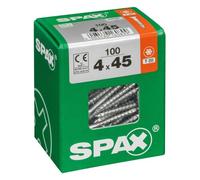 ABC Spax T-Star Plus - Tornillo universal (, 4,0 x 45 mm, VE = 200 Unidades, Cabeza Avellanada, galvanizado), color amarillo cromado