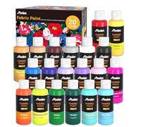 ABEIER Pintura Acrílica, 20 Colores Acrílico (60 ml/2 oz), Pintura Textil Permanente para Ropa, no Tóxico para Proyectos de Bricolaje para Adultos, Pintura para Lienzos, Tela