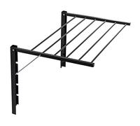 ABJ Majka - Tendedero de pared para pared, soporte de pared (90 cm, negro)