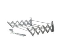 ABJ Tendedero de pared plegable 100 cm gris 7 barras acero plastificado