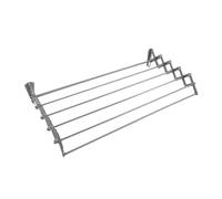ABJ Tendedero telescópico para pared, secador de ropa para la pared, secador de acordeón, montaje en pared (Gris, 90 cm)