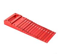 Ableholy Juego de bloques de calibre de aleación de aluminio, 16 piezas, medición de altura de precisión para sierra de mesa de carpintería y sierra ingletadora